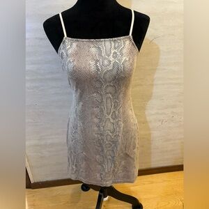 Urban Outfitters Backless Snake Print Mini Dress